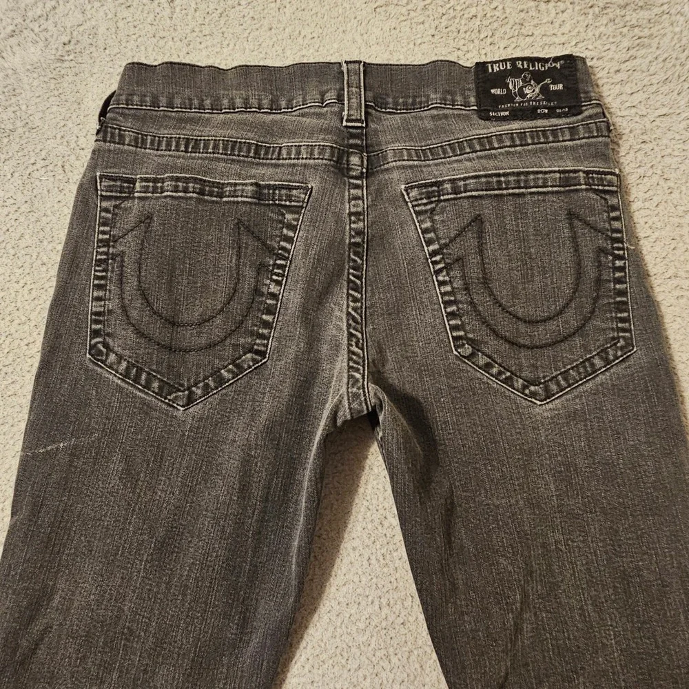True Religion Geno Relaxed Slim Jeans Mens Size 34 x 30 Black Denim Pants